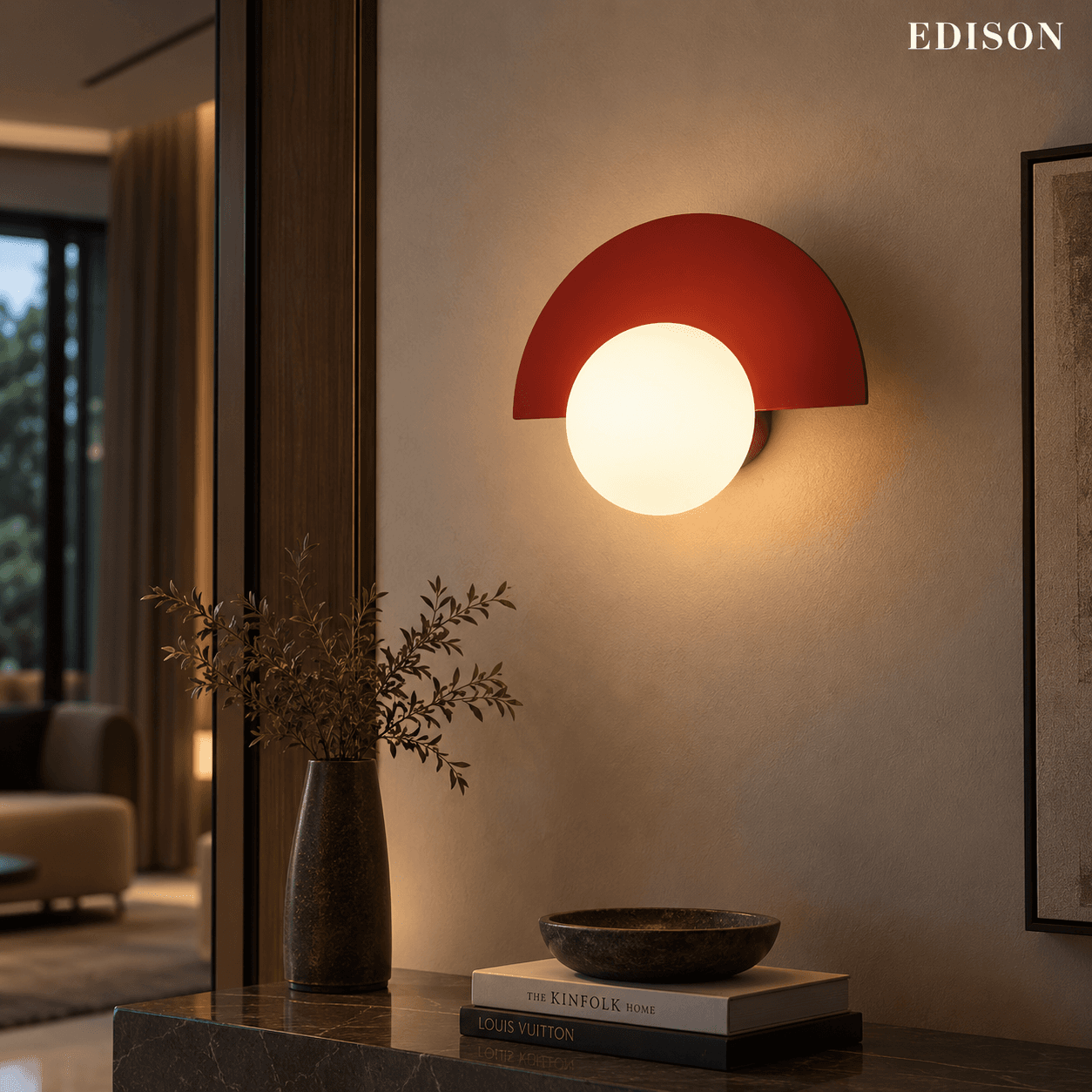 Aura Crescent Globe Wall Sconce