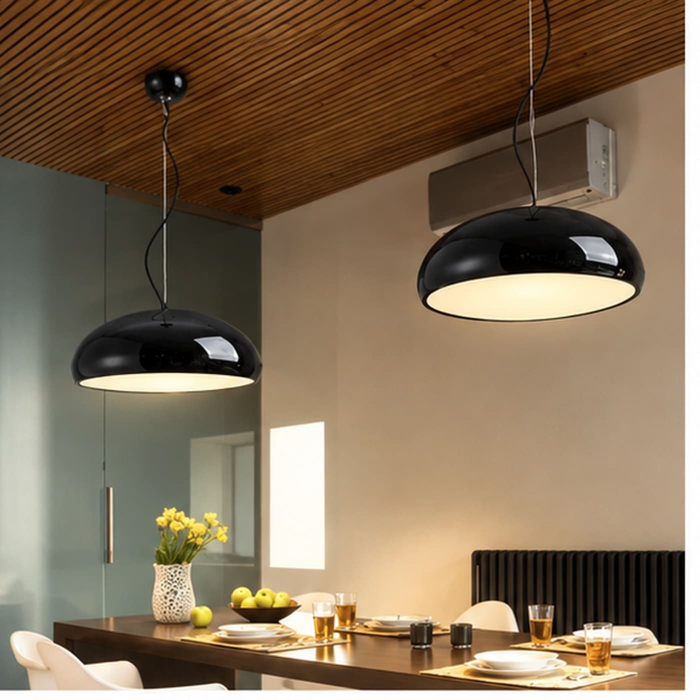 Elysian Canopy Metal & Acrylic Dome Pendant