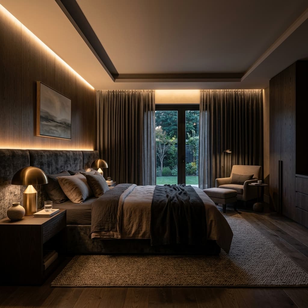 Bedroom lighting atmosphere