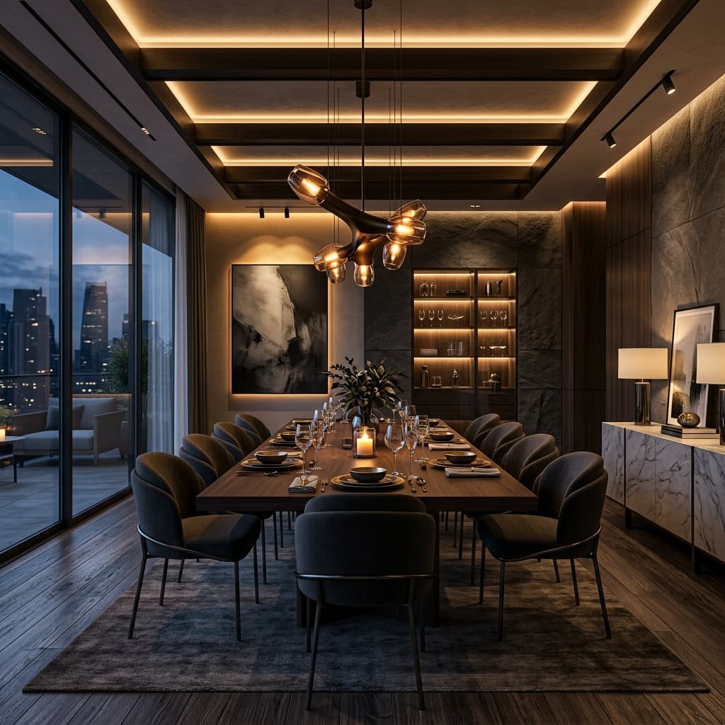 Dining lighting atmosphere