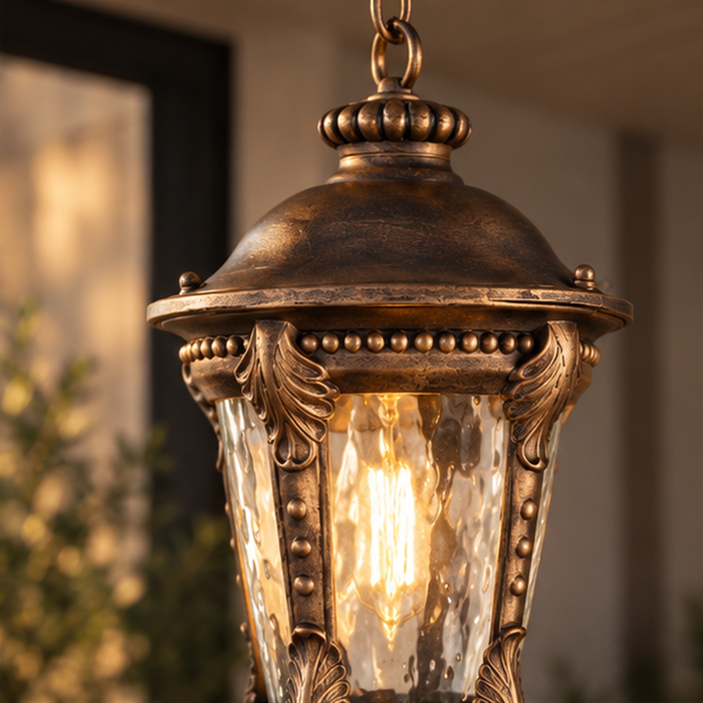 Aethelgard Antique Bronze Lantern Pendant photo 3