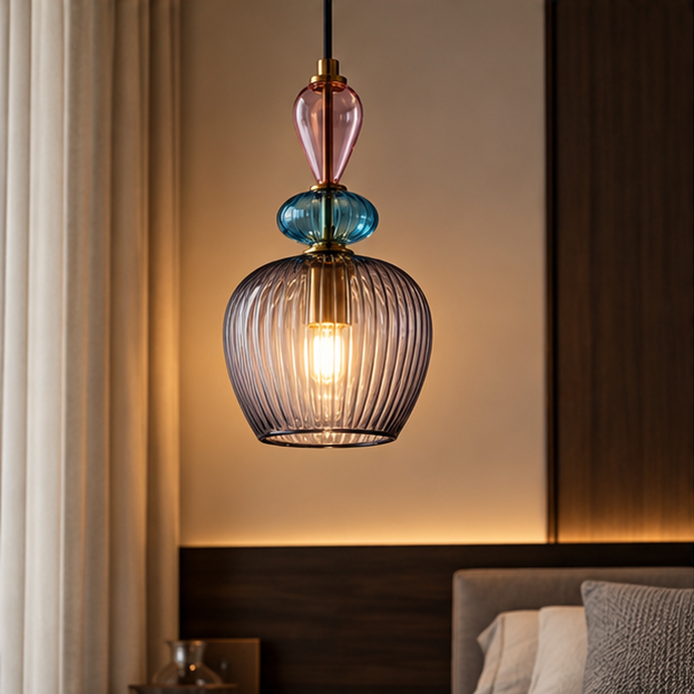 Vesper Smoky Flute Glass Pendant (Classic / Premium) photo 2