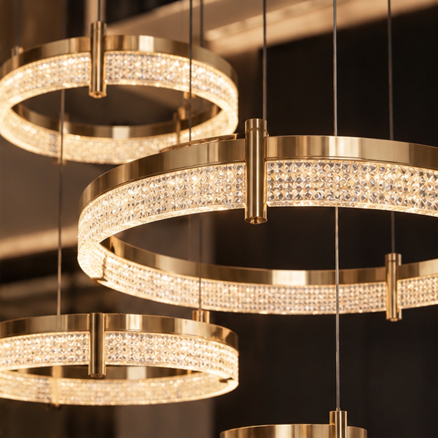 Aurum Cascading Tier Ring Chandelier photo 3