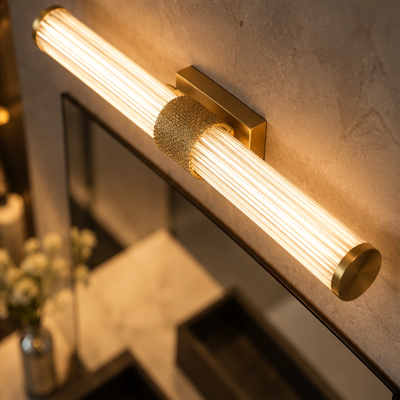 AURA Linear Fluted Vanity Bar Light